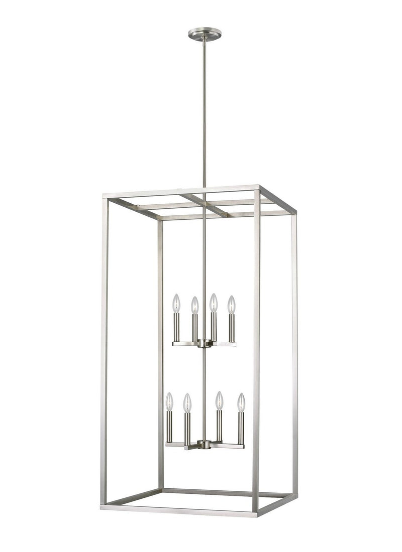 Moffet Street 8-Light Pendant in Brushed Nickel