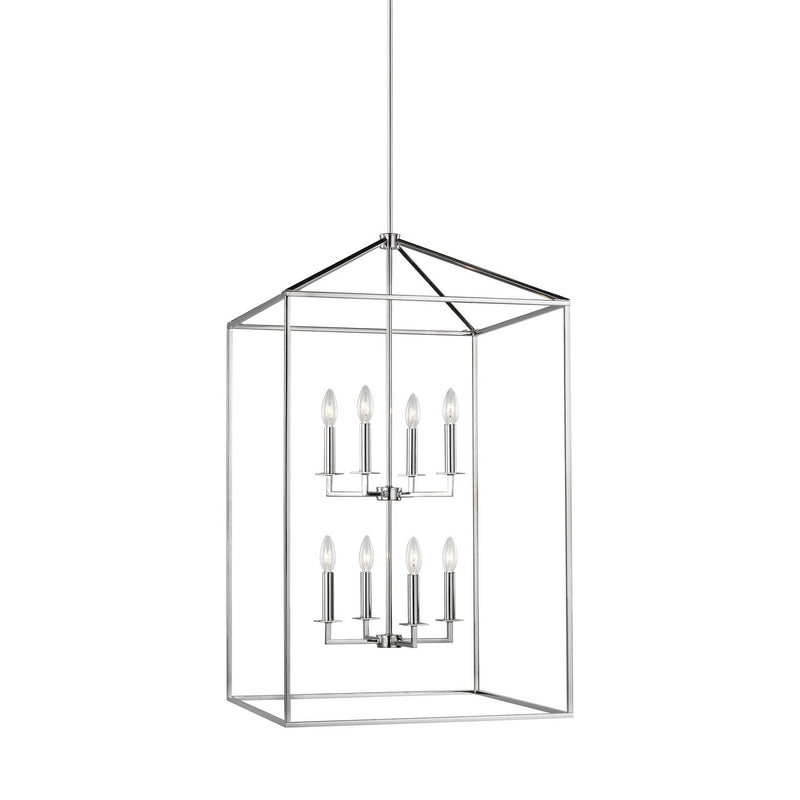 Perryton 22" 8-Light Foyer Pendant in Chrome