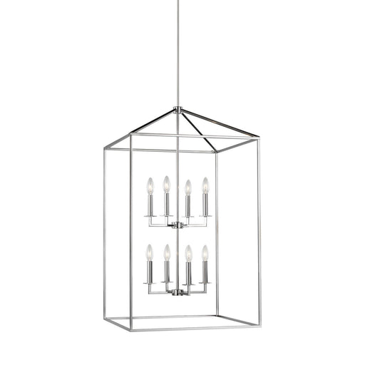 Perryton 22" 8-Light Foyer Pendant in Chrome