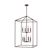 Perryton 22" 8-Light Foyer Pendant in Bronze