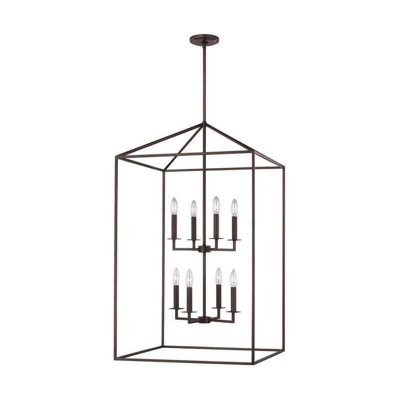 Perryton 22" 8-Light Foyer Pendant in Bronze
