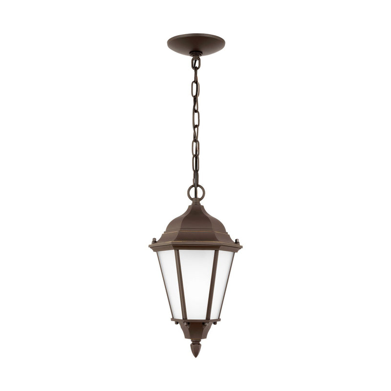 Bakersville Satin Etched Outdoor Lantern Pendant in Antique Bronze