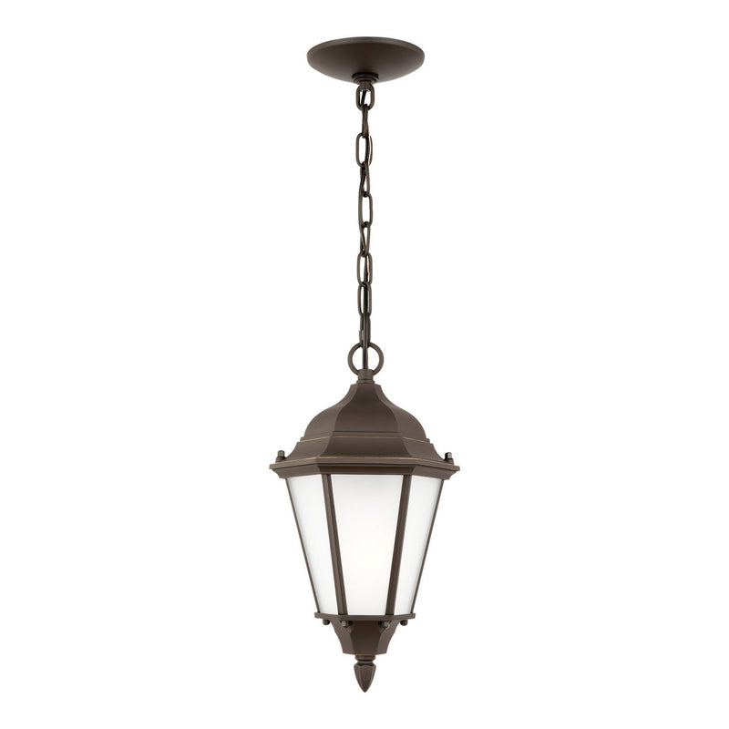 Bakersville Satin Etched Outdoor Lantern Pendant in Antique Bronze