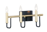 Sullivan 3 Light Bath Vanity Light in Black / Gold