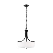 Kemal 3-Light Pendant in Midnight Black