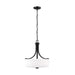 Kemal Three Light Pendant in Midnight Black