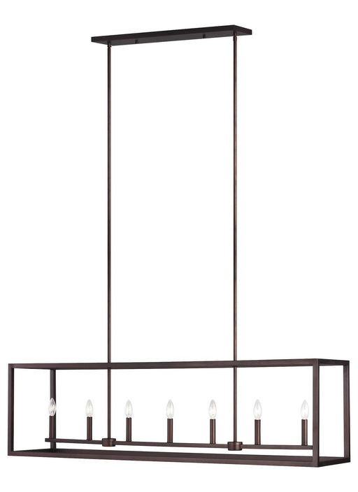 Moffet Street 7-Light Linear Pendant in Bronze