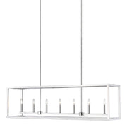 Moffet Street 7-Light Linear Pendant in Brushed Nickel