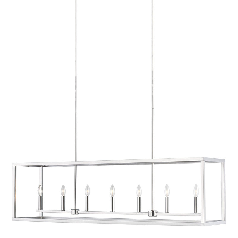 Moffet Street 7-Light Linear Pendant in Brushed Nickel