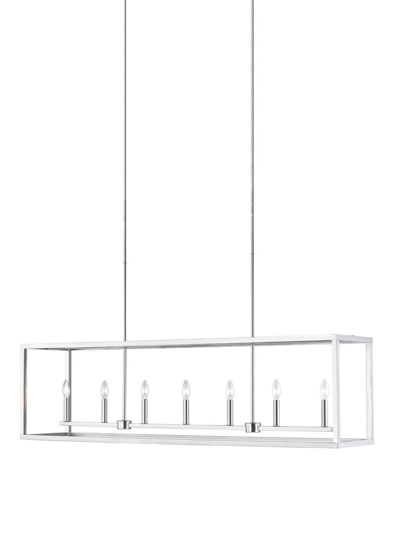 Moffet Street 7-Light Linear Pendant in Brushed Nickel