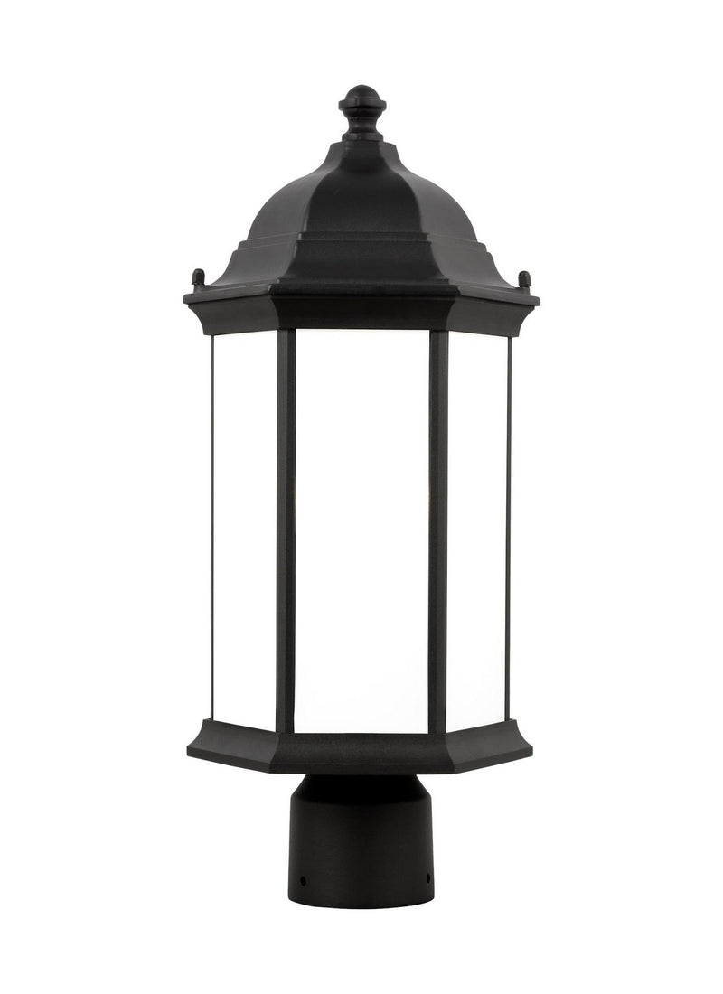 Sevier 18" Satin Etched Outdoor Post Light in Black