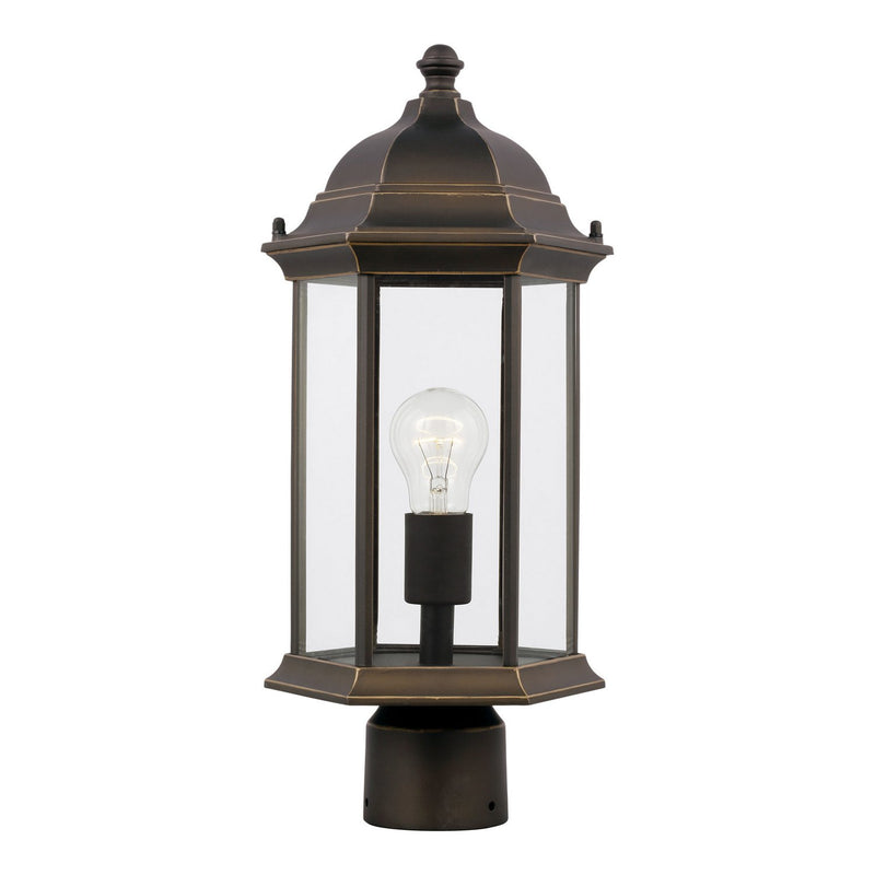 Sevier 18" Satin Etched Outdoor Post Light in Antique Bronze