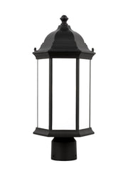 Sevier 18" Satin Etched Outdoor Post Light in Black