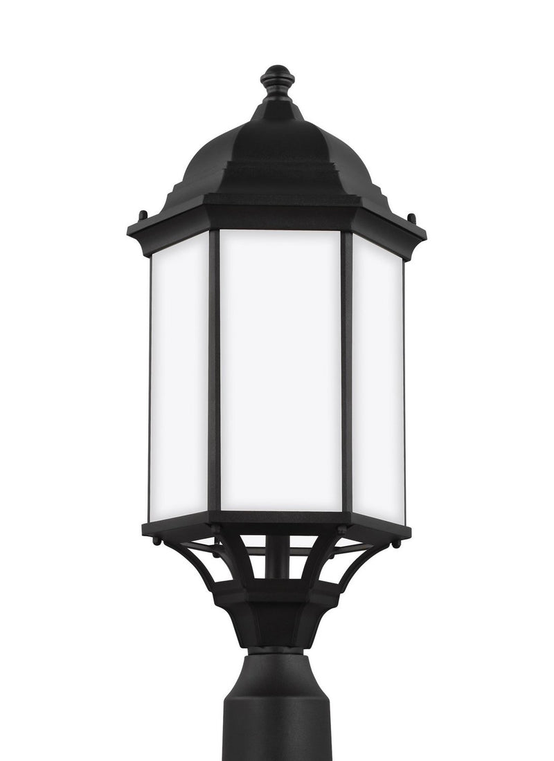 Sevier 22" Satin Etched Outdoor Post Light in Black