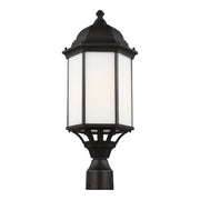 Sevier 22" Satin Etched Outdoor Post Light in Antique Bronze