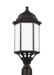 Sevier 22" Satin Etched Outdoor Post Light in Antique Bronze
