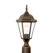 Bakersville Clear Beveled Outdoor Post Light in Antique Bronze