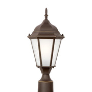 Bakersville Satin Etched Outdoor Post Light in Antique Bronze