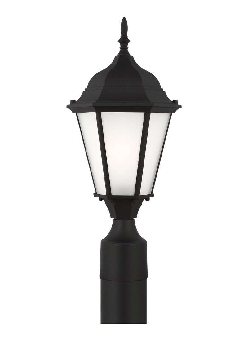 Bakersville Satin Etched Outdoor Post Light in Black