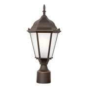 Bakersville Satin Etched Outdoor Post Light in Antique Bronze