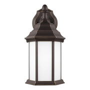 Sevier 12.5" Satin Etched Outdoor Wall Lantern in Antique Bronze