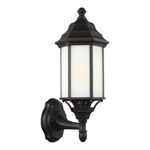 Sevier 16.25" Satin Etched Outdoor Wall Lantern in Antique Bronze