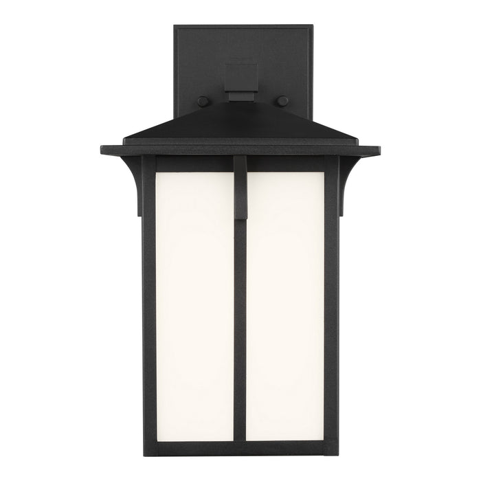 Tomek One Light Outdoor Wall Lantern in Black