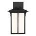 Tomek One Light Outdoor Wall Lantern in Black