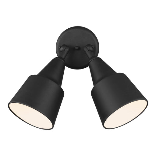 Flood Light Two Light Adjustable Swivel Flood Light in Black