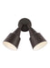 Flood Light Two Light Adjustable Swivel Flood Light in Antique Bronze
