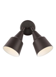 Flood Light Adjustable 2-Light Outdoor Wall Sconce in Antique Bronze