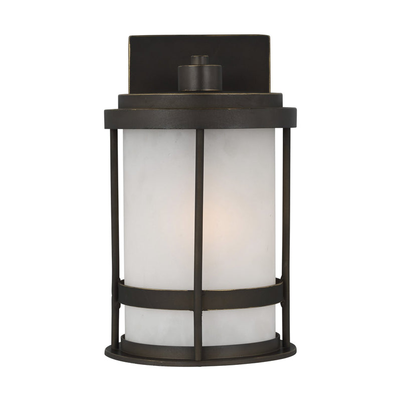 Wilburn Small Outdoor Wall Lantern 8590901 in Antique Bronze