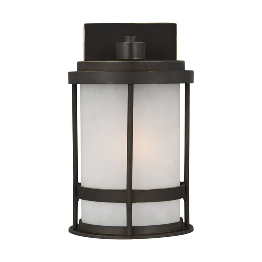 Wilburn Small Outdoor Wall Lantern 8590901 in Antique Bronze
