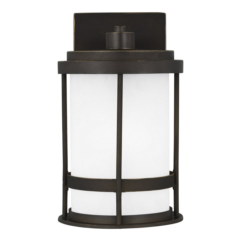 Wilburn Small Outdoor Wall Lantern 8590901D in Antique Bronze