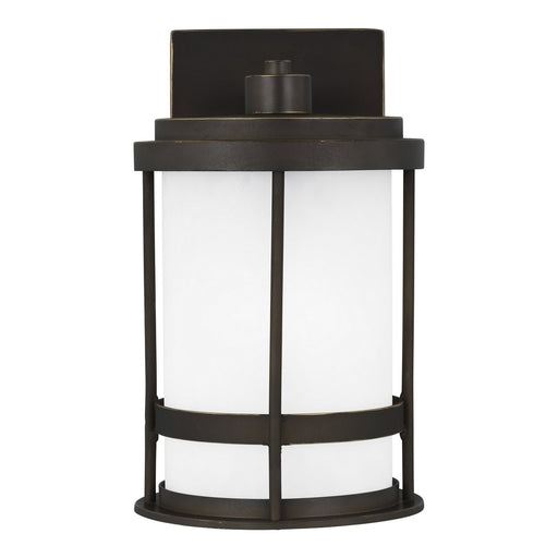 Wilburn Small Outdoor Wall Lantern 8590901D in Antique Bronze