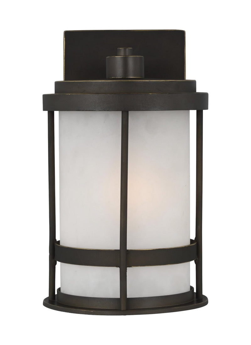 Wilburn Small Outdoor Wall Lantern 8590901 in Antique Bronze