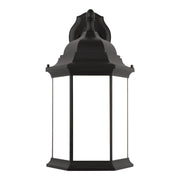 Sevier 23.25" Satin Etched Outdoor Wall Lantern in Black