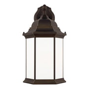 Sevier 23.25" Satin Etched Outdoor Wall Lantern in Antique Bronze
