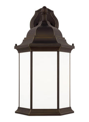 Sevier 23.25" Satin Etched Outdoor Wall Lantern in Antique Bronze