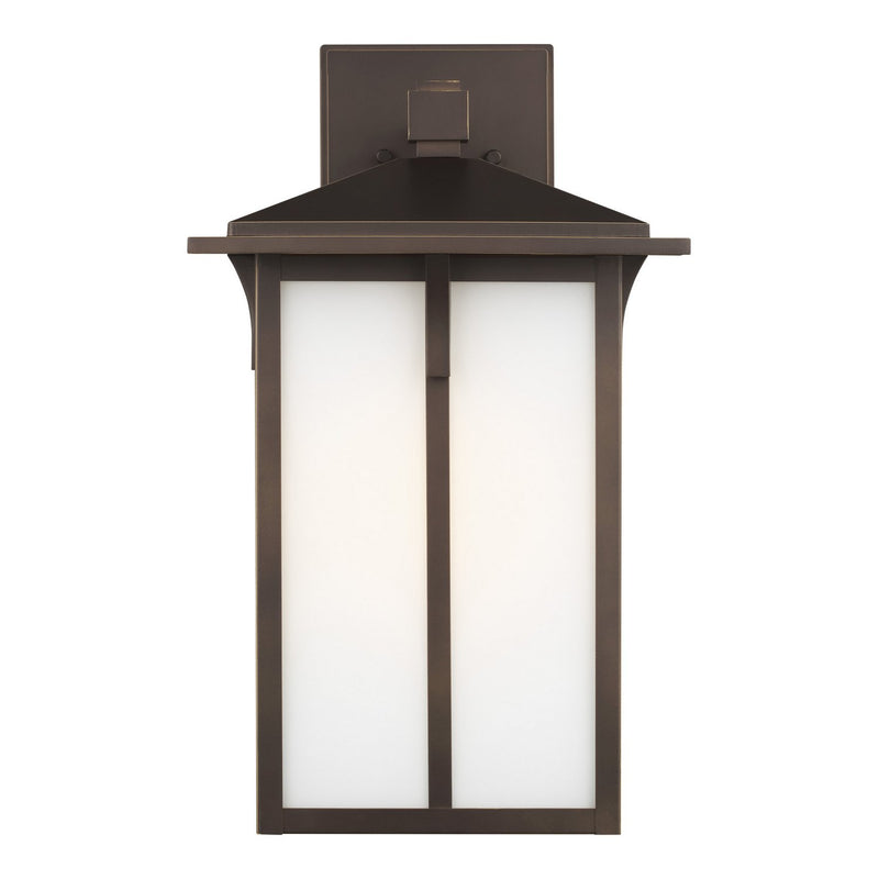 Tomek 18" Etched Glass Outdoor Wall Lantern in Antique Bronze