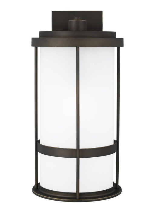 Wilburn Large Outdoor Wall Lantern 8790901D in Antique Bronze