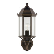 Sevier 19.38" Clear Glass Outdoor Wall Lantern in Antique Bronze