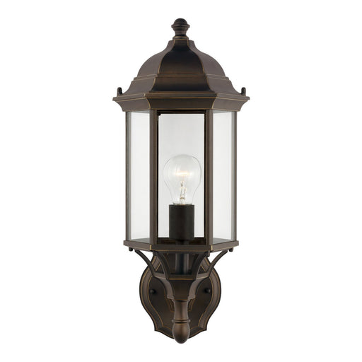 Sevier 19.38" Clear Glass Outdoor Wall Lantern in Antique Bronze