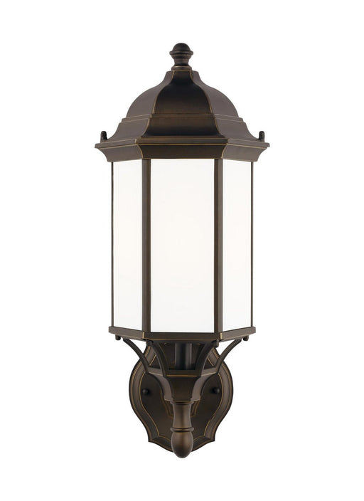Sevier 19.38" Satin Etched Outdoor Wall Lantern in Antique Bronze