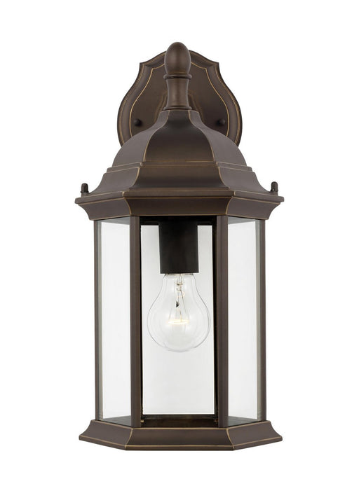 Sevier 15.88" Clear Glass Outdoor Wall Lantern in Antique Bronze