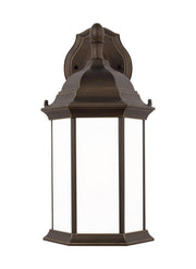 Sevier 15.88" Satin Etched Outdoor Wall Lantern in Antique Bronze