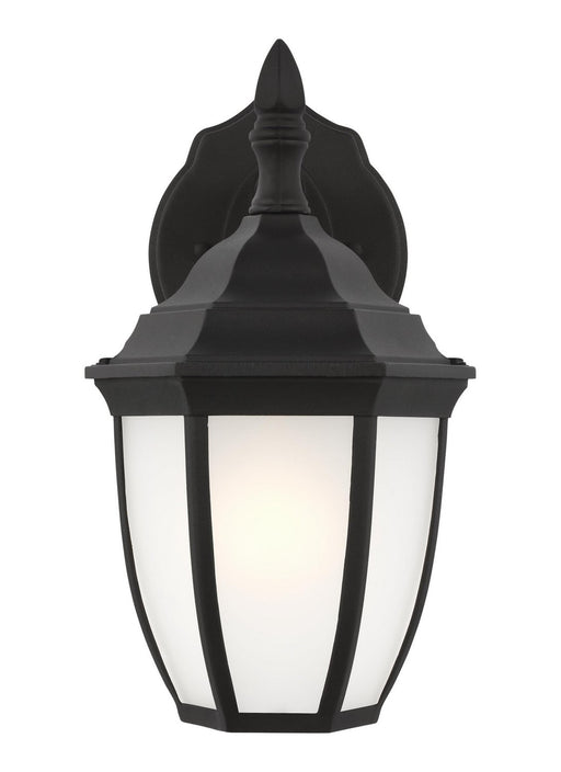 Bakersville 11" Satin Etched Outdoor Wall Lantern in Black