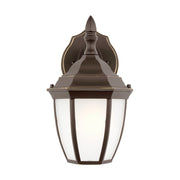 Bakersville 11" Satin Etched Outdoor Wall Lantern in Antique Bronze