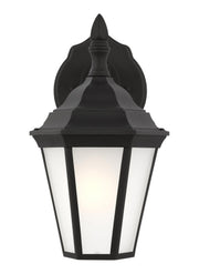 Bakersville 11" Satin Etched Outdoor Wall Lantern 89937 in Black