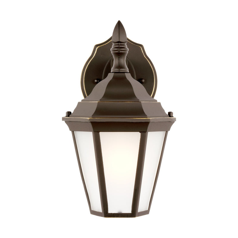 Bakersville 11" Satin Etched Outdoor Wall Lantern 89937 in Antique Bronze